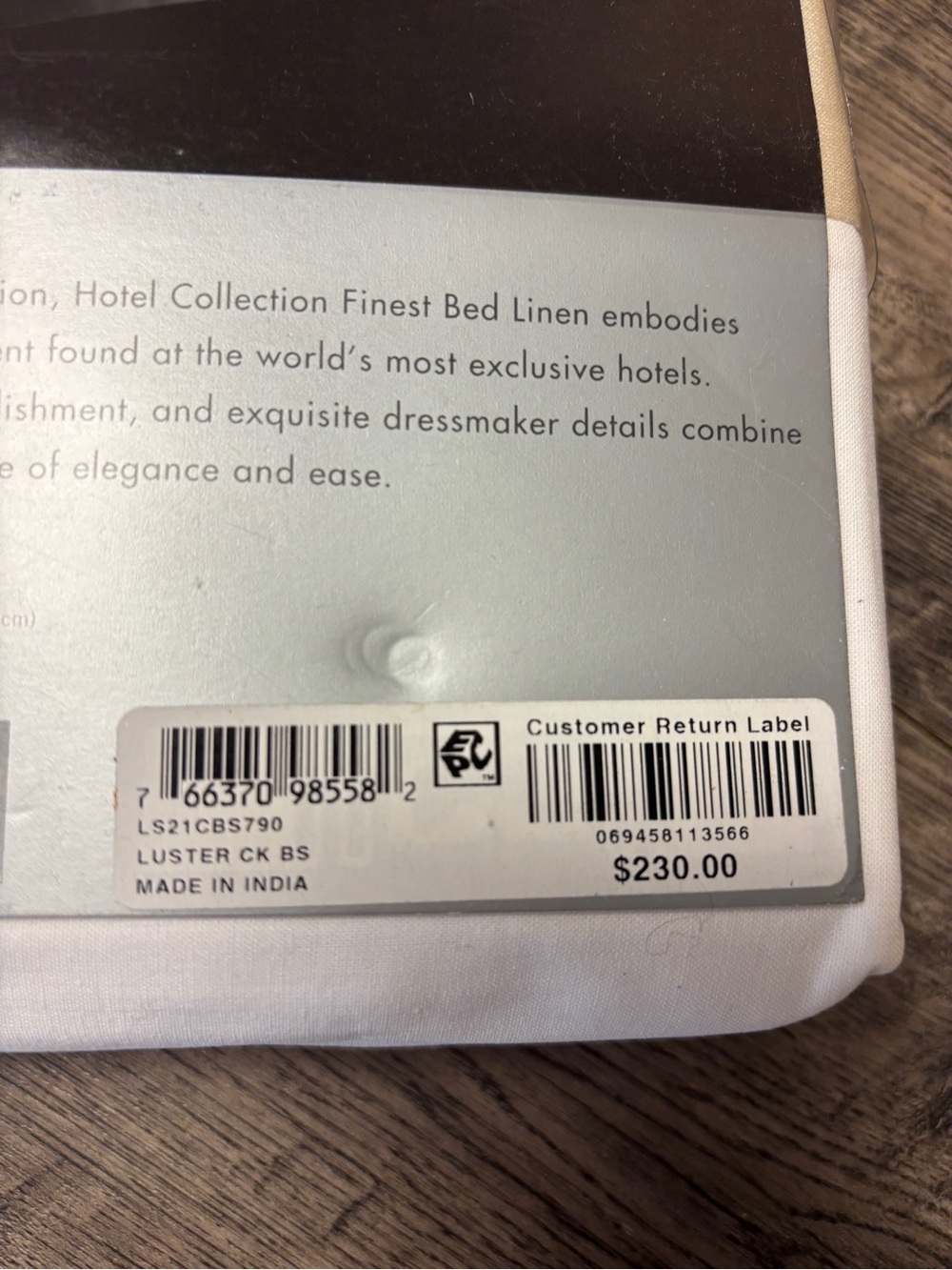 Hotel Collection LUSTER Cal-King Bedskirt 16" Drop Beige Cream NWT Silk Blend - Picture 3 of 6